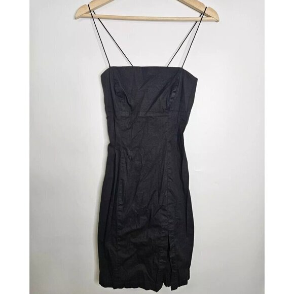 Hugo Buscati Vintage Black 90s Y2k Cocktail Dress Spagetti Strap Women's Small - Picture 1 of 4
